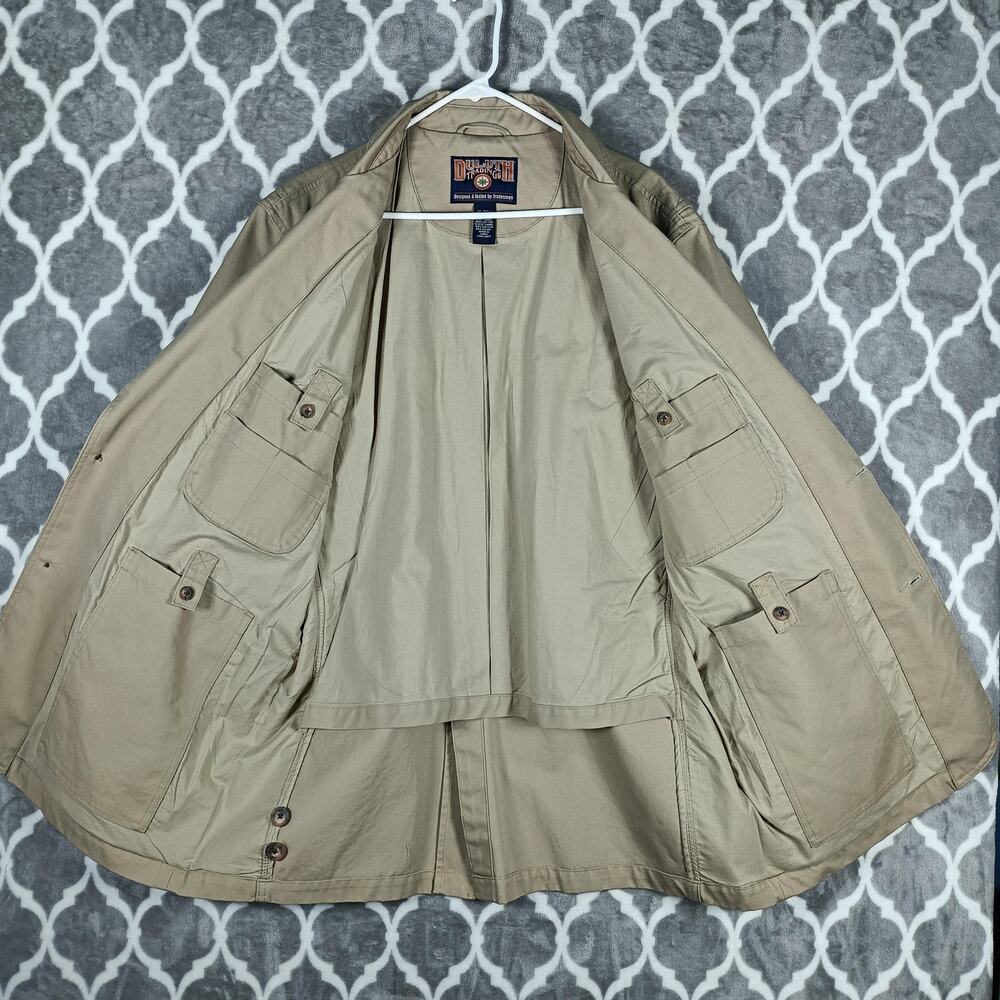 Duluth Trading Co Fire House‎ Presentation Jacket Mens XLT Beige Canvas Blazer - Picture 4 of 11